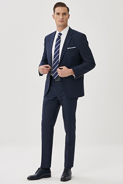 ALTINYILDIZ CLASSICS Erkek Lacivert Regular Fit Rahat Kesim Takım Elbise