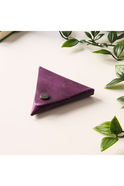 Modica Bamby - Real Leather Multi-Purpose Purple Coin Jewelry Pouch