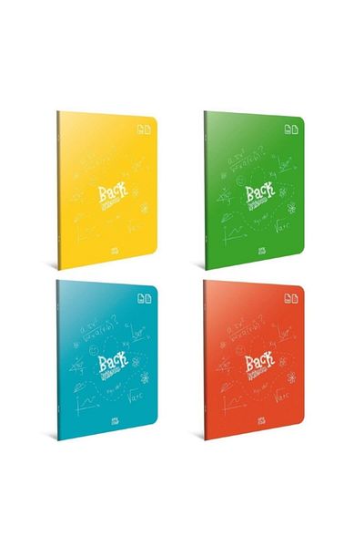 Gıpta Back A5 80 Sheets Plastic Cover Stitched Notebook Lined 4 Pieces