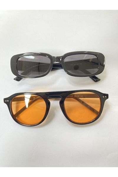 LOOKUP Lookup Favourite Two Models Discount Orange And Black Unisex Vintage Retro