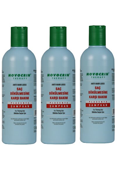 Novocrin Placenta Saç Dökülmesine Karşı Bakım Şampuanı 300 Ml*3 Lü Set