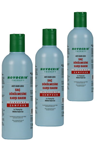 Novocrin Placenta Saç Dökülmesine Karşı Bakım Şampuanı 300 Ml*3 Lü Set