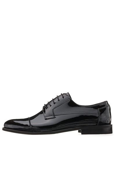 İriadam Nv1088 Black Patent Leather Neolite Sole Large Size Men's Classic Shoes