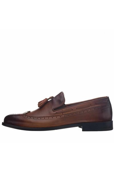 İriadam Nv1930 Tan Tasseled Analin Neolite Sole Top Quality Leather Large Size Men's Shoes