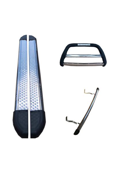 EserOtoAksesuar Ford Connect 3'lü Set Yan Basamak + Ön Koruma + Arka Koruma Demiri