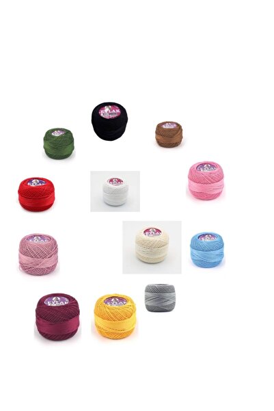 Leylak إيتامين حرير صناعي وخيط غرز متقاطعة 6 طبقات (12 قطعة)
