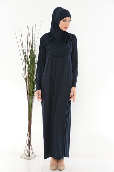 Feyza Fashion Φόρεμα προσευχής Feyza Fashion με φερμουάρ Ολόσωμο φόρεμα προσευχής Navy Blue