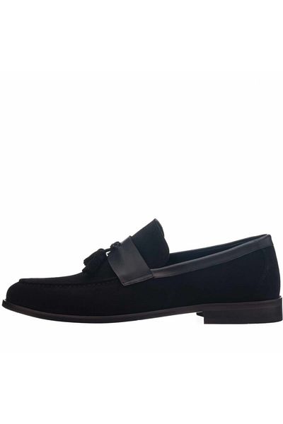 İriadam Kd0696 Black Suede Neolite Sole Top Quality Leather Large Size Men's Shoes