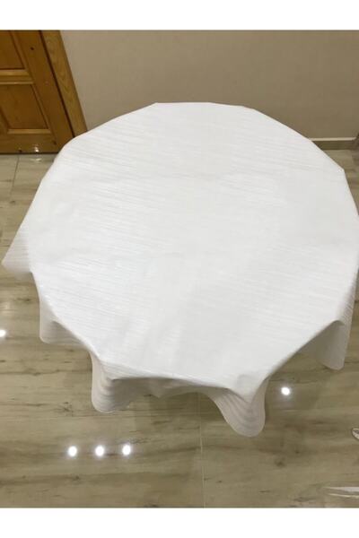 yukselhalimefrusat مفرش طاولة دائري من القماش الزيتي 140 سم