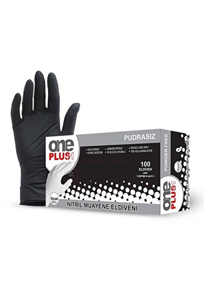 Karaca Ambalaj هاسبيت - قفازات فحص نيتريل سوداء خالية من البودرة وسط (م) 100 ...