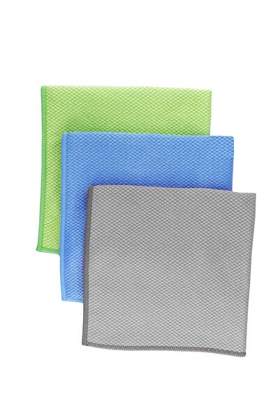 SİLVER HOME قطعة قماش تنظيف زجاجية سميكة للغاية من الألياف الدقيقة مقاس 50 × 70 سم