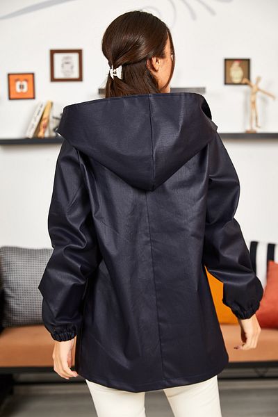 womens navy raincoats
