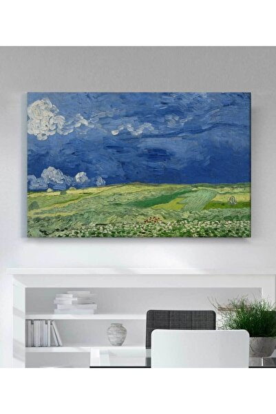 StellaStore Vincent Van Gogh-altında Buğday Tarlası Kanvas Tablo