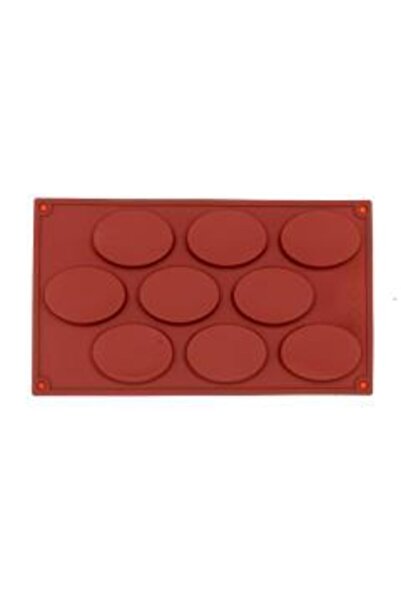 Siliko World قالب سيليكون بيضاوي مكون من 9 قطع للشوكولاتة والكعك والصابون