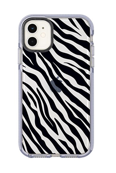 mooodcase Iphone 11 Zebra Pattern Candy Bumper Silikonlu Telefon Kılıfı