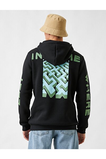 Koton Baskılı Kapşonlu Sweatshirt