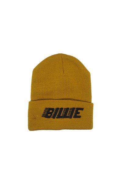AlpCollection Beretă pliată cu broderie acrilică Billie Eilish maro