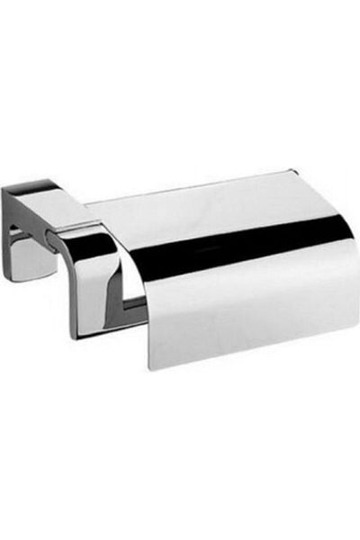 Tema Bathroom Covered WC Toilet Paper Holder Chrome