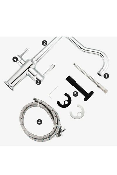 Movecci Dual Flow Double Flow Sink Kitchen Faucet English Style