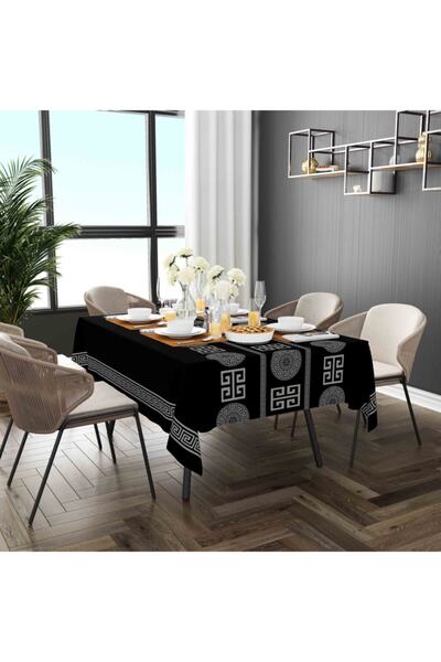 Willuxe Hygienic Oilcloth Tablecloth - Washable and Wipeable Stain Resistant ...