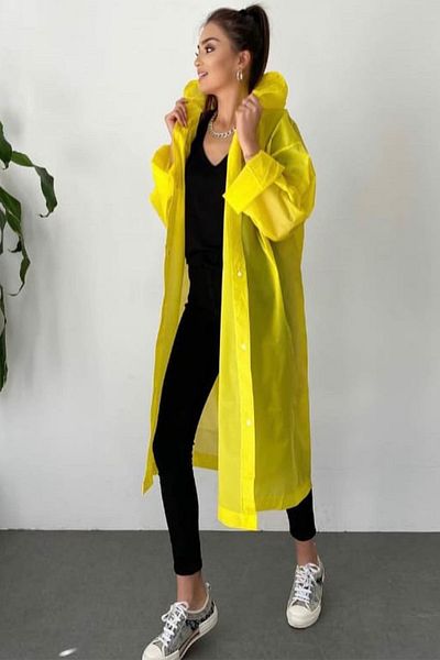 Bu Senenin Modası Hooded Raincoat Eva Fabric
