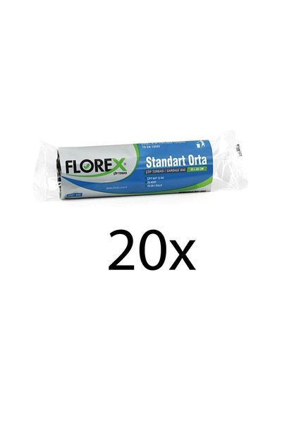 Florex Garbage Bag Standard Medium 20 Pieces (black&blue) 20 Packs