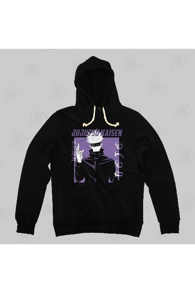 Built By Crazy Унисекс черен суичър Gojo Anime Jujutsu Kaisen