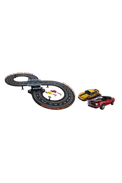 Hot Racıng Hot Racing Vintage Challenger Ford Mustang Yarış Seti Işıklı Pilli