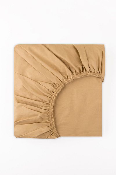 Colorpool Double 160*200cm Cotton Elastic Sheet Set Beige