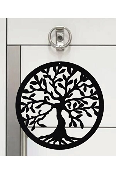 NT Handmade Siyah Ahşap Hayat Ağacı Duvar Dekoru - Salon Oturma Odası Kapı Sü...