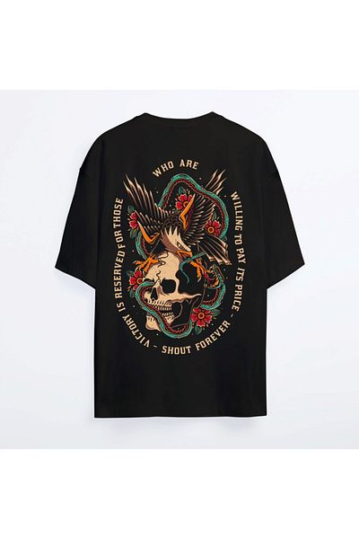 Shout Oversize Eagle Vs Snake Oldschool Unisex T-shirt