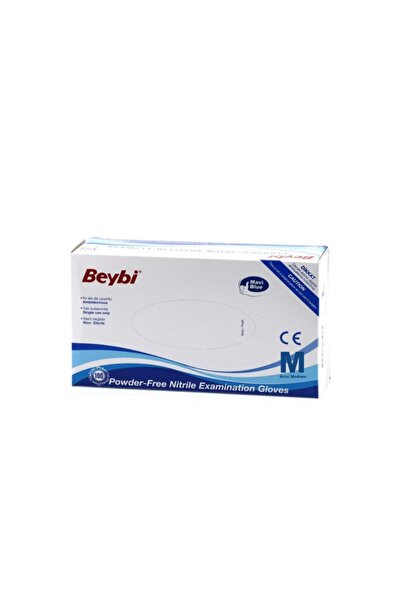 Beybi Pudrasız Nitril Eldiven Mavi (L BEDEN) (5'Lİ KUTU)