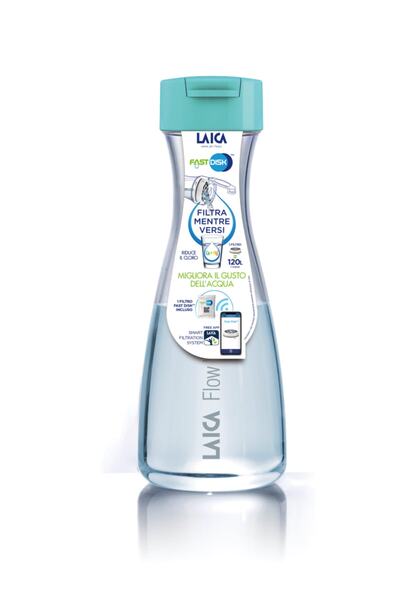 LAICA Akıllı Filtreli Su Arıtmalı Anında Filtreleme San Su Şişesi, 1.0lt. Hızlı Disk Filtreli