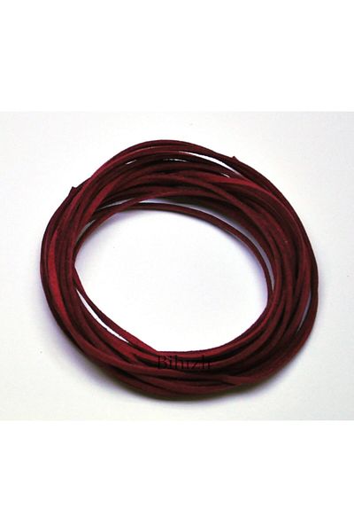 Bihızlı Suede Rope Red Color (5 Meters) Diameter: 3x1.5 Mm