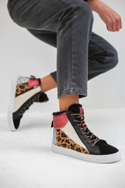 ELİT SHOES Tonem Doğal Deri Materyal Kauçuk Taban Kadın Sneakers