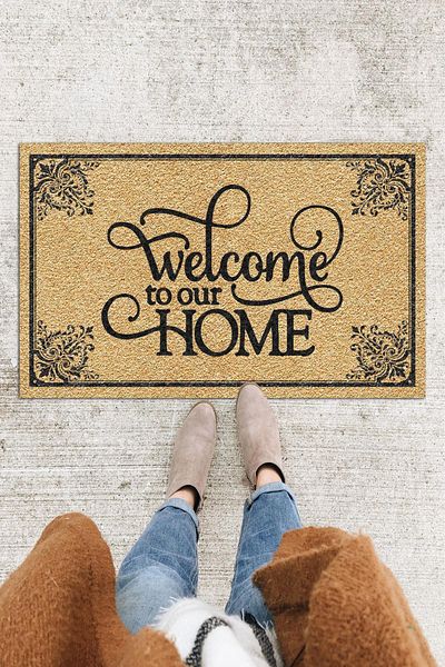 Monnhein Welcome Home Door Mat Decorative Door Mat Outdoor Mat Household Door Mat