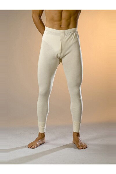 bejamonti Εσώρουχα από καθαρό μαλλί Ανδρική κρέμα χρώματος Long Johns