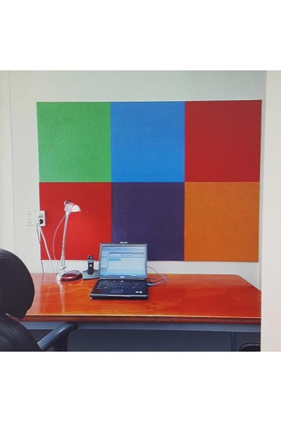 direkt-al Felt Fabric Covered Wall Panel 4 Colors 30x30 Cm 4 Pieces