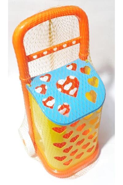 abnturk 50x24x20cm Boyutunda Kapaklı Ve 2 Tekerli Oyuncak Pazar Arabası