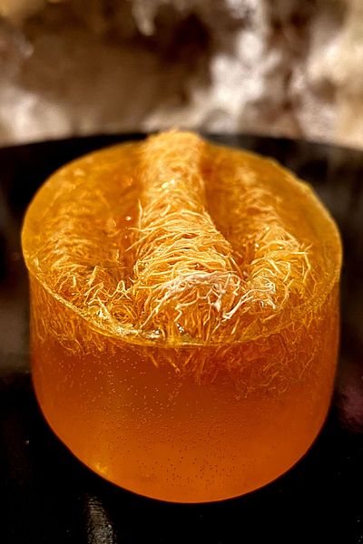 FANTASTİK SANAT ATÖLYESİ Sea Wave Model Pumpkin Fiber Luxury Bath Soap - Ocean Scented Fiber Therapy - 120 Grams