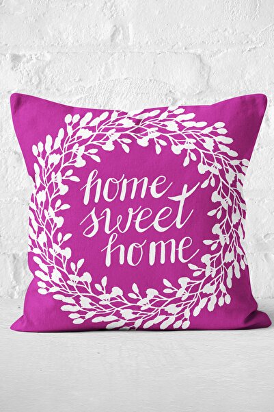 Nish & Royal Home Sweet Home Husă de pernă decorativă imprimată digitală