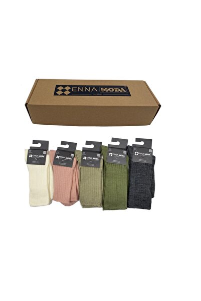 ENNA MODA Nicolette Series Special Design 5-Piece Women's Socks Set-3 Sleeping Socks Home Socks Size 37-42