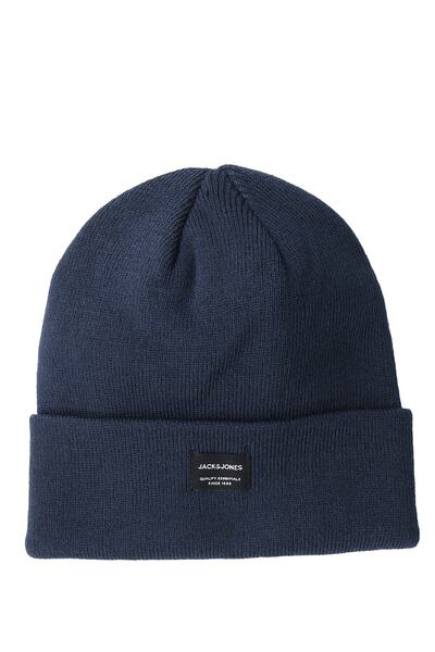 Jack & Jones Чоловіча шапка Jack amp Jones Jacdna Beanıe Noos Navy Blue