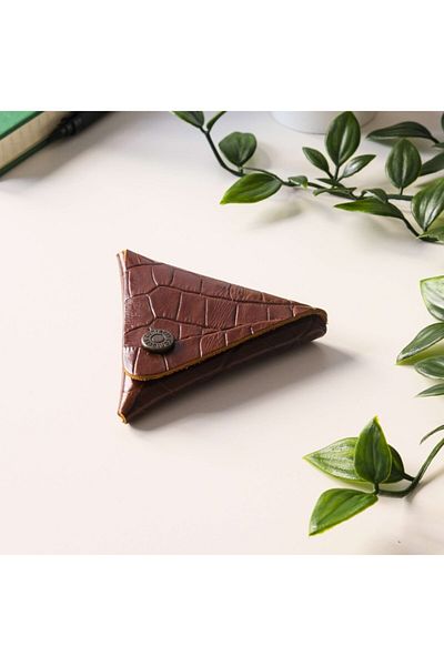 Modica Bamby - Real Leather Multi-Purpose Croco Coin Jewelry Pouch