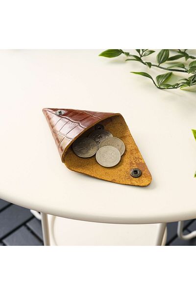 Modica Bamby - Real Leather Multi-Purpose Croco Coin Jewelry Pouch