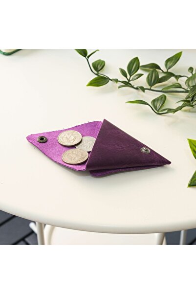 Modica Bamby - Real Leather Multi-Purpose Purple Coin Jewelry Pouch