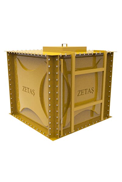 zetaş Sıvı Membran Kaplı Modüler Su Deposu Hardal Sarısı 1.250 Lt
