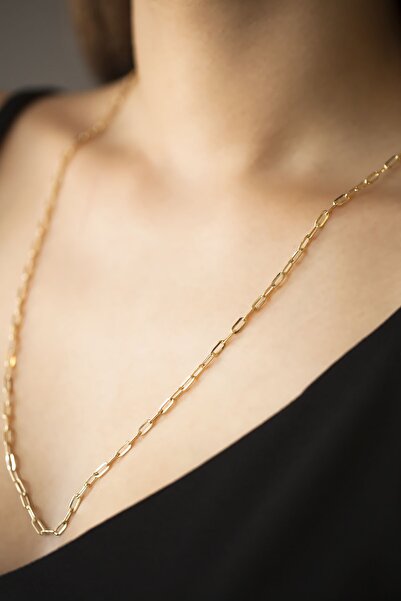 Uşaklıhafız kuyumculuk 14 Ayar Altın Ataç Zincir Kolye 60 cm