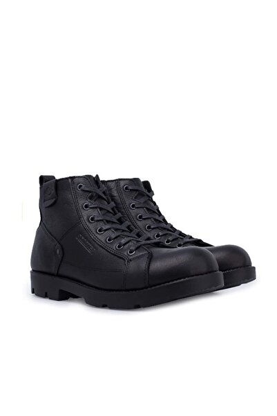 Scooter Erkek Siyah Deri Fermuarlı Bot M5635ds