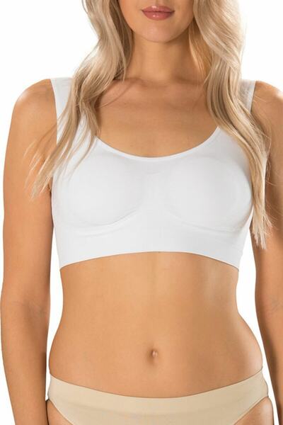 Bestin Sutien bustier cu bretele groase, negru, pentru femei, pachet de 2 bambus
